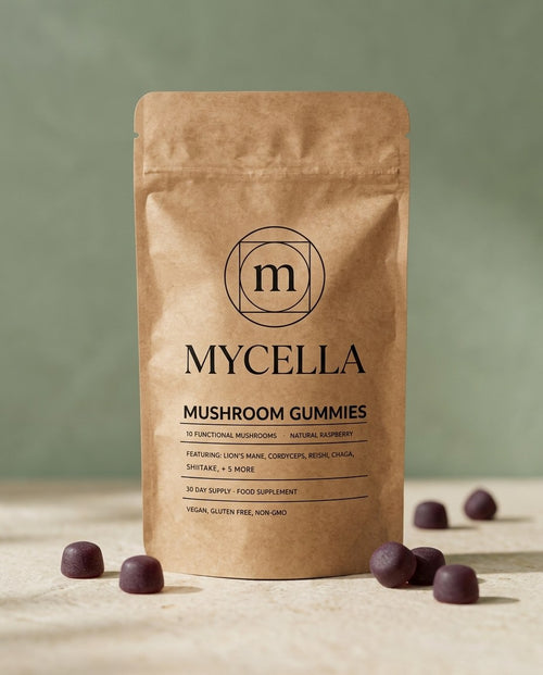 Mycella 10-in-1 Mushroom Gummies pouch